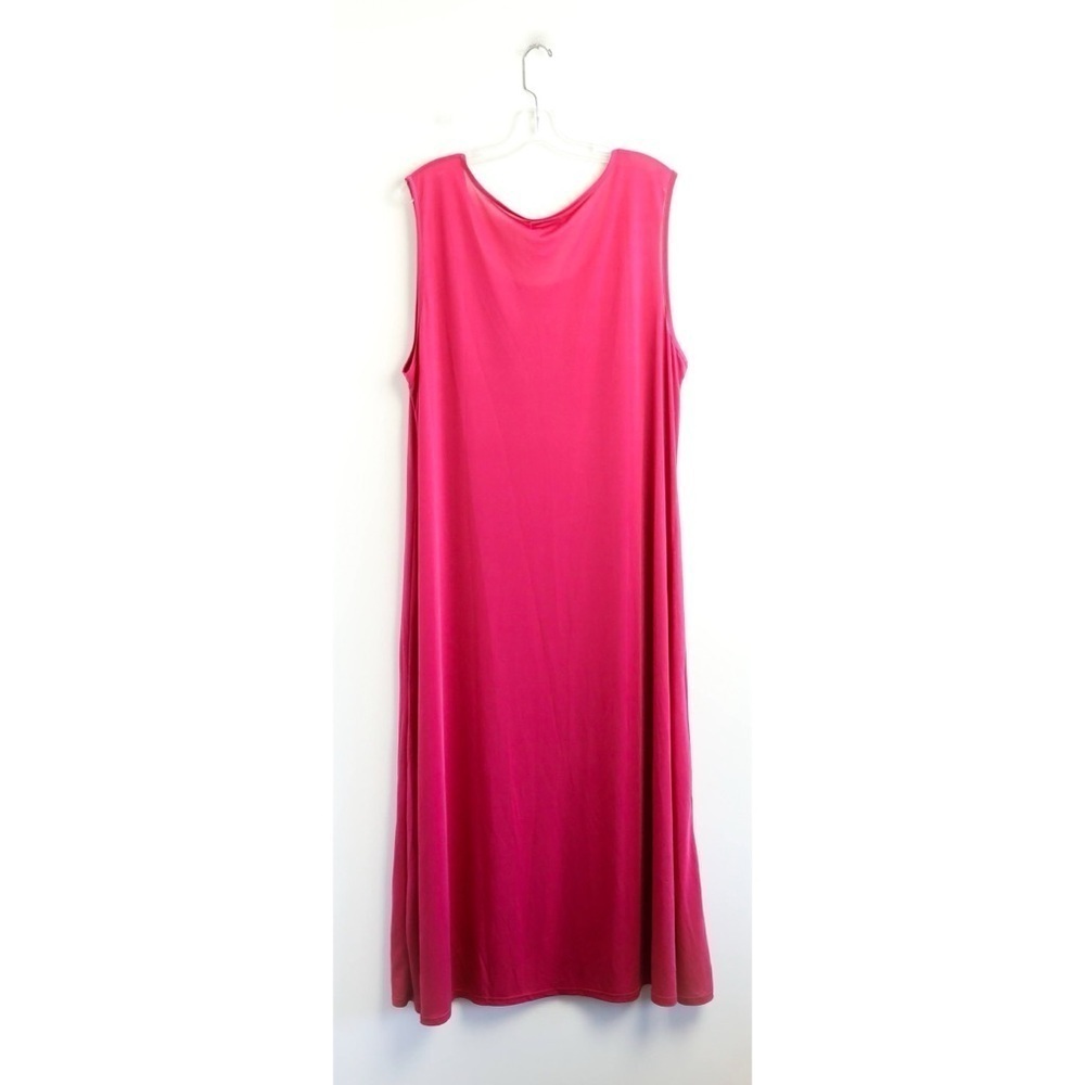 Barbie pink maxi tank dress One Size S M L XL stretch minimalist vintage resort - Picture 6 of 10